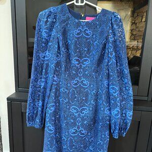 Lily Pulitzer blue lace party formal dress NWOT